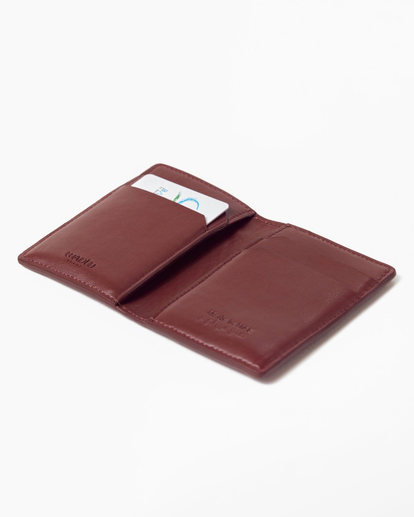 Bifold Maroon mini cardholder