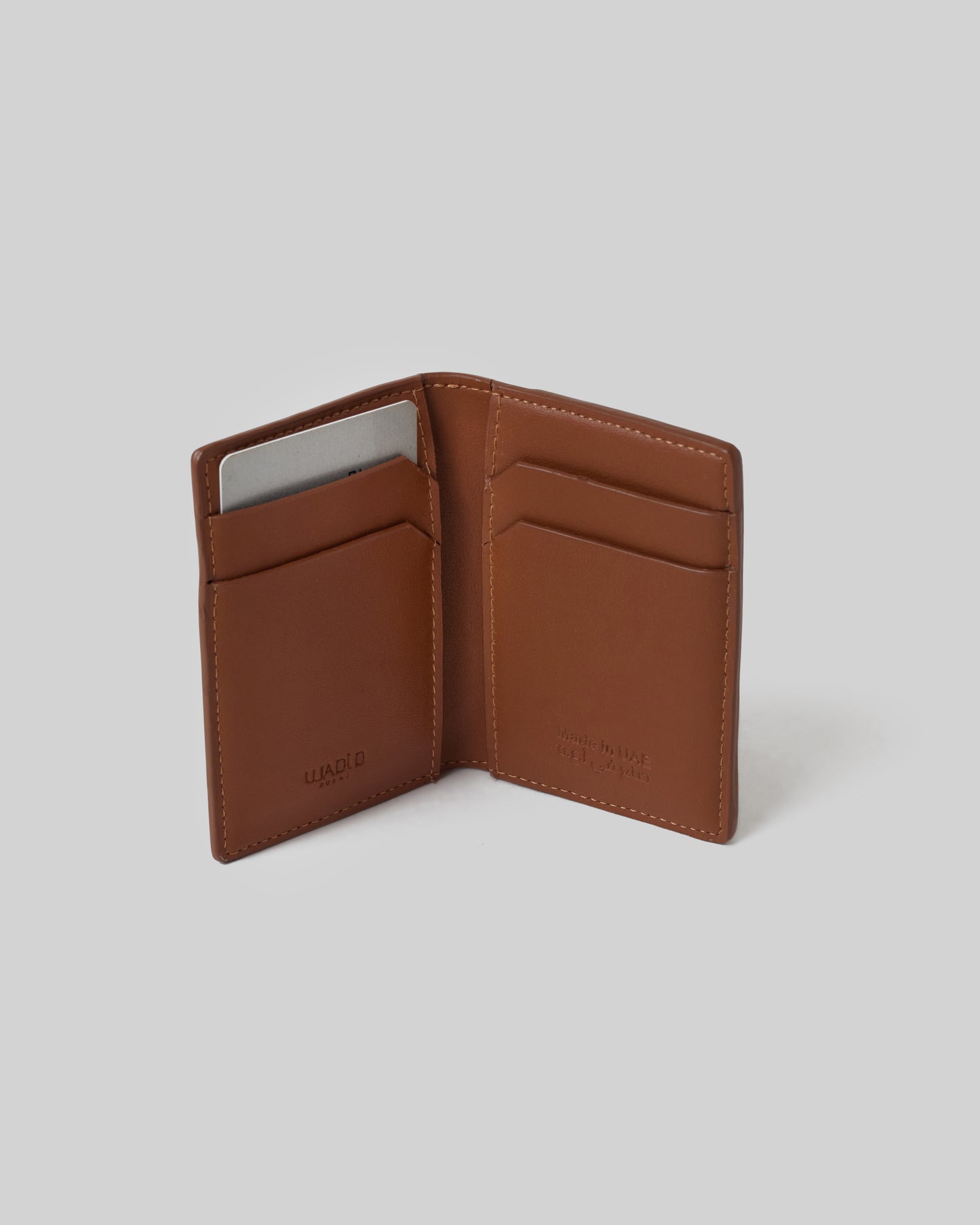 Bifold Camel mini cardholder