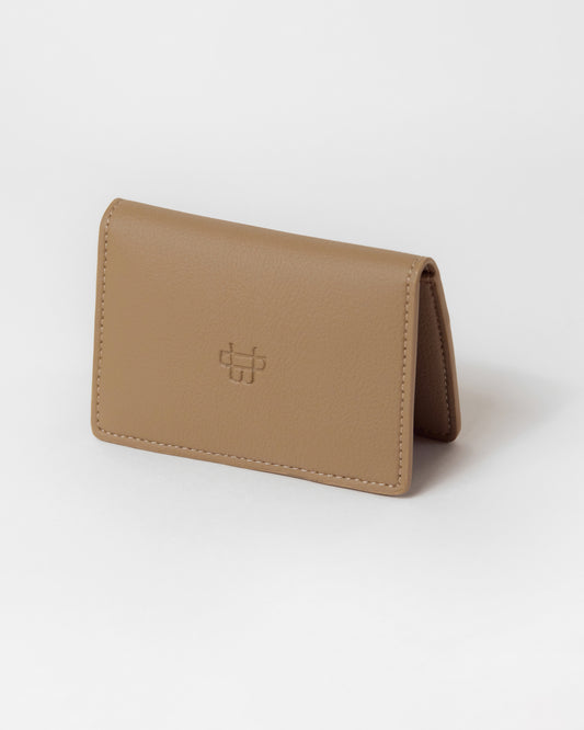 Bifold Beige mini cardholder