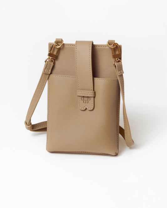 Wadi Beige Crossbody Phone wallet