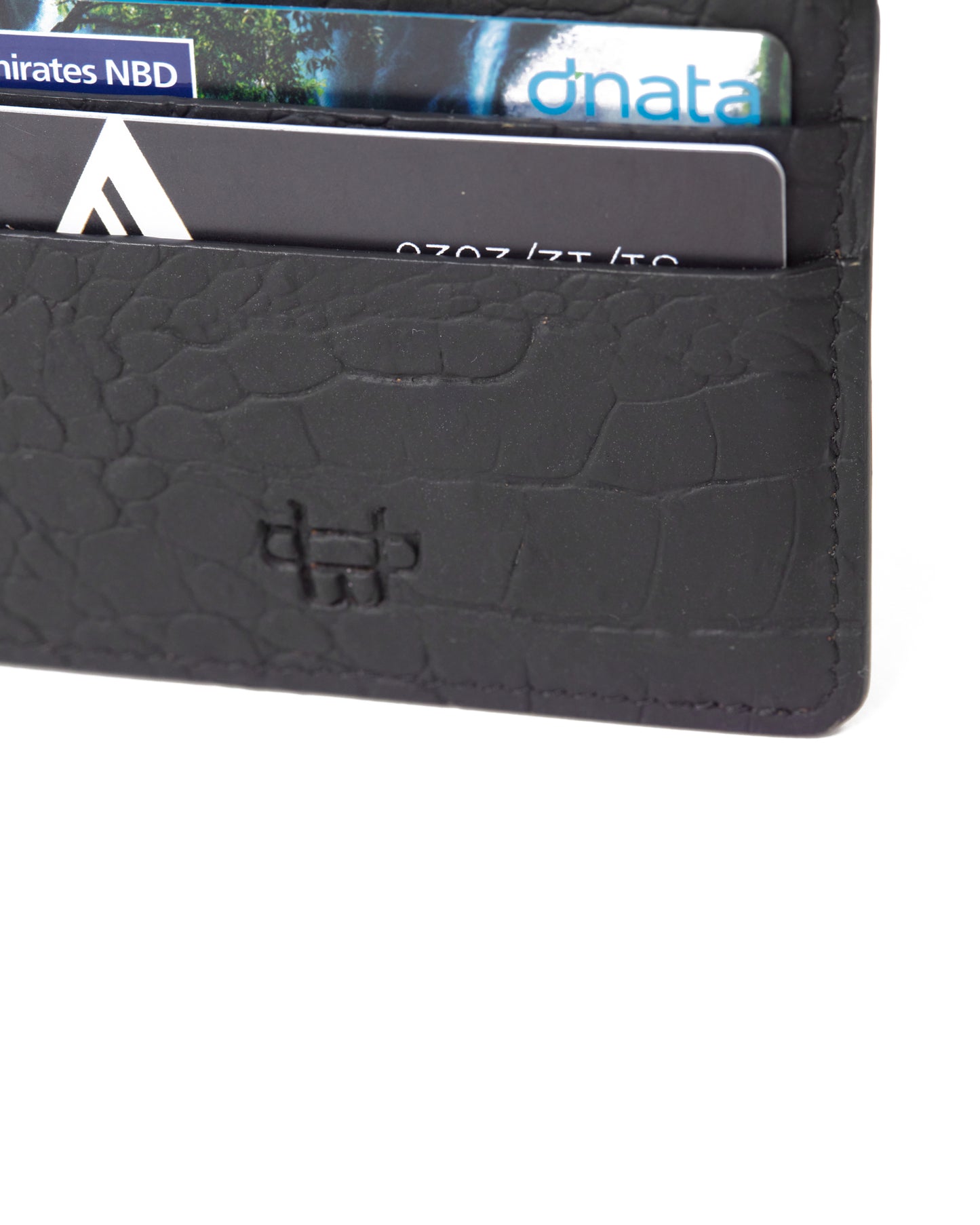 Black Croco Hamba card holder