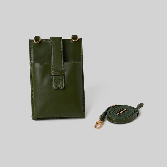 Wadi Green Crossbody Phone wallet