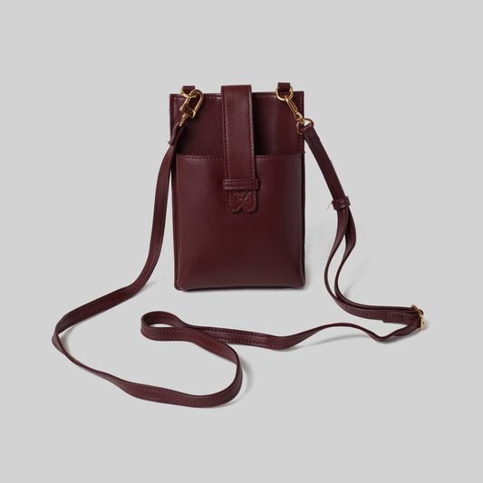 Wadi Maroon Crossbody Phone wallet